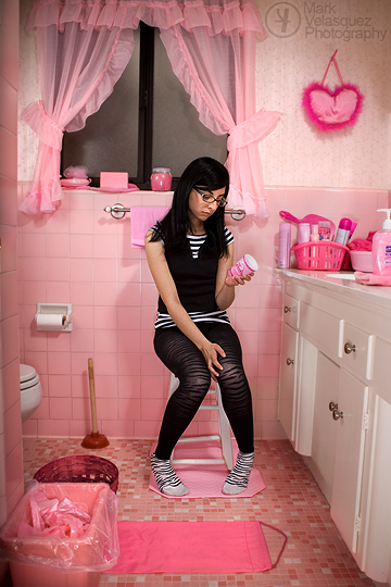 情绪女孩的浴室