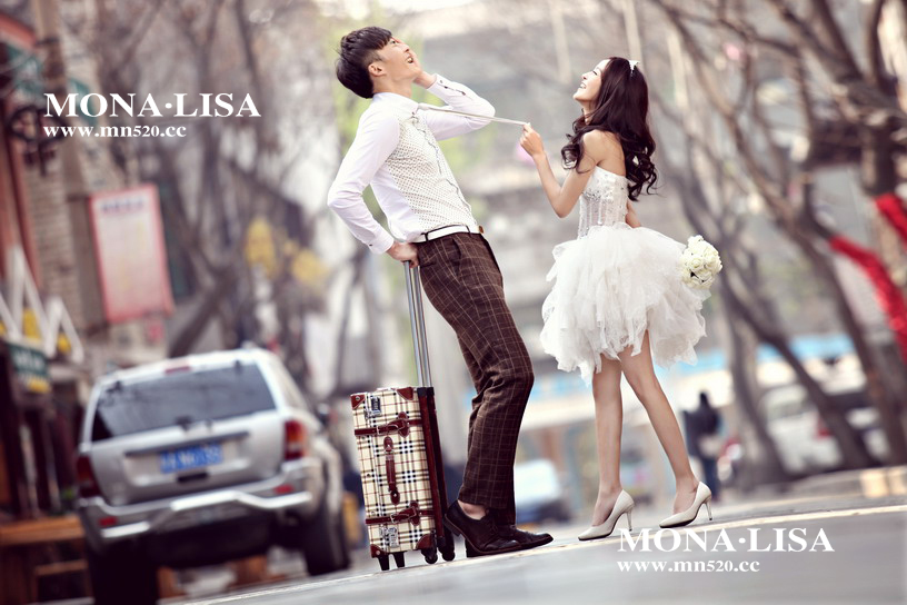 时尚个性街拍婚纱照