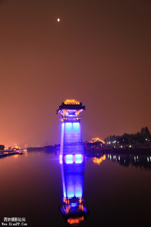 汉城湖美丽的夜景