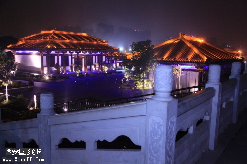 汉城湖美丽的夜景