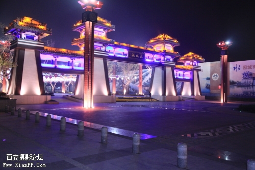 汉城湖美丽的夜景