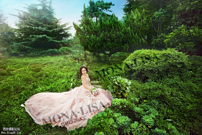 西安婚纱摄影蒙娜丽莎婚纱照
