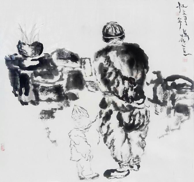 作品《忆童年》