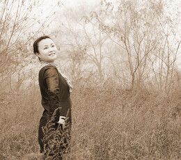 雁鸣湖冬日人像