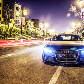 慢门拍摄车流 尾灯效果