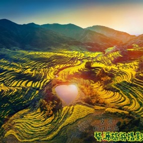 阳春三月，看那花海梯田