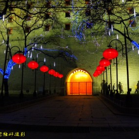 西安城墙夜景美图（原创摄影）