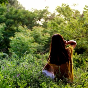 蝶舞余韵缠美蕉，香风带虹飘