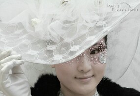 婚博会上的模特