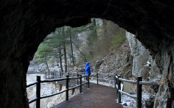 四月访雪天竺山