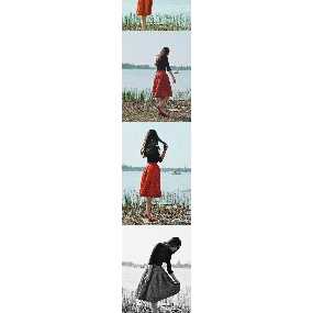 穿红色裙子的美少女|Sun
