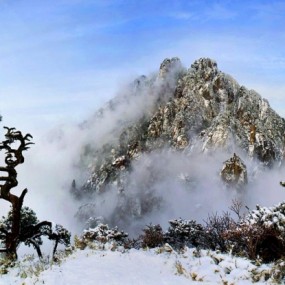 光照临川镜头下的三清山