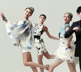 中国国际时装周模特合影