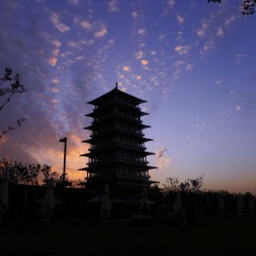 夕阳映照长安塔（原创摄影）