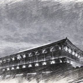 素描丹凤门