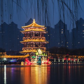 灯火璀璨耀盛世——大唐芙蓉园夜景（一）