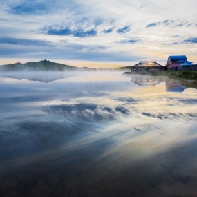 美丽的乌兰布统，雨后绚丽彩虹