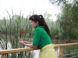 灞桥湿地拍人像