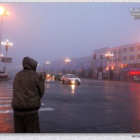 在雨雾中徘徊