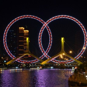 双重曝光天津之眼